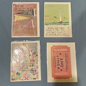 4 Friendship Curly Girl Design Greeting Cards Leigh Standley Inspirational Dream